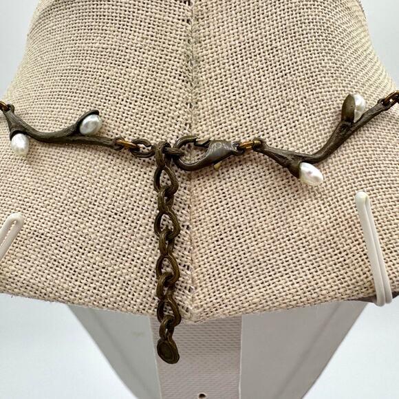 Michael Michaud “Silver Seasons” Catkin Willow Necklace Branch With Real Pearls - Picture 5 of 10